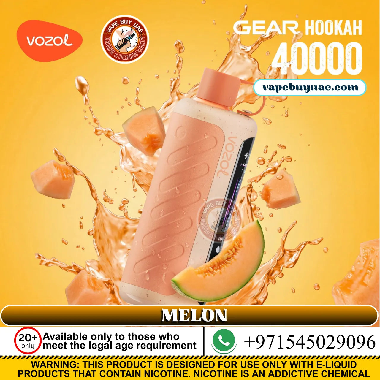 Vozol Gear Hookah 40k puffs Rechargeable Disposable