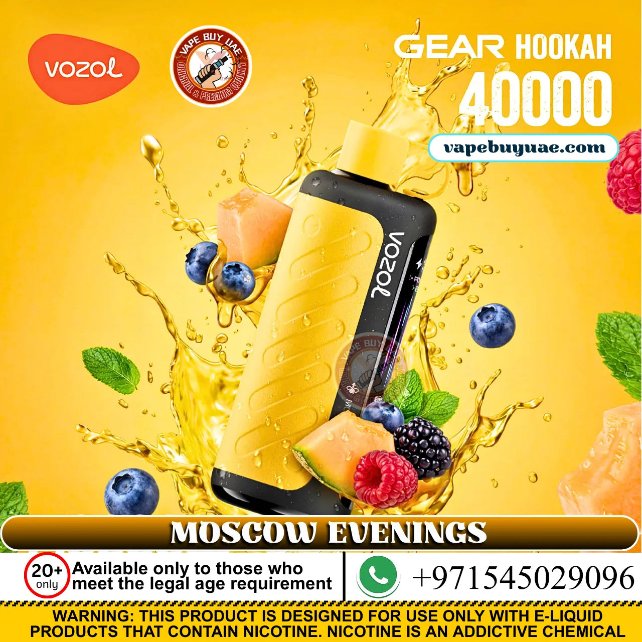 Vozol Gear Hookah 40k puffs Rechargeable Disposable