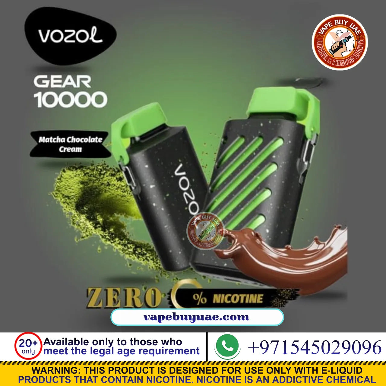 Buy VOZOL Gear 10000 Puffs 0mg Vape in Dubai