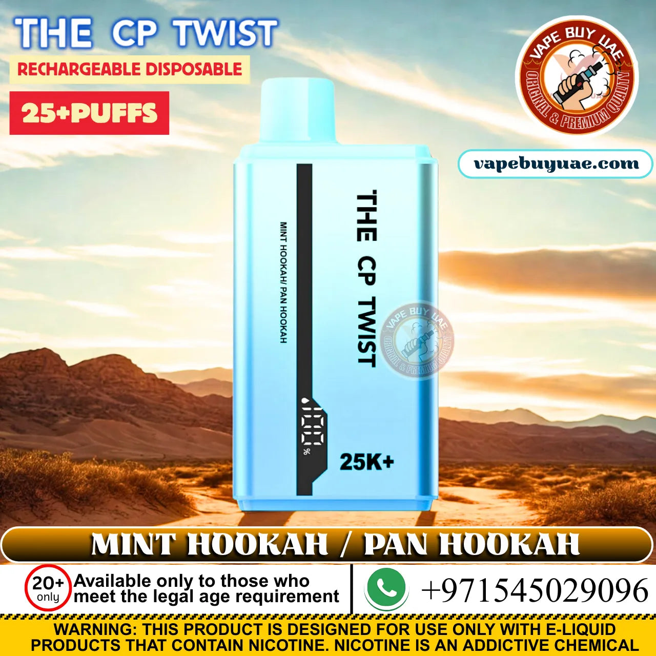 Crystal The CP Twist 25+puffs Rechargeable Disposable