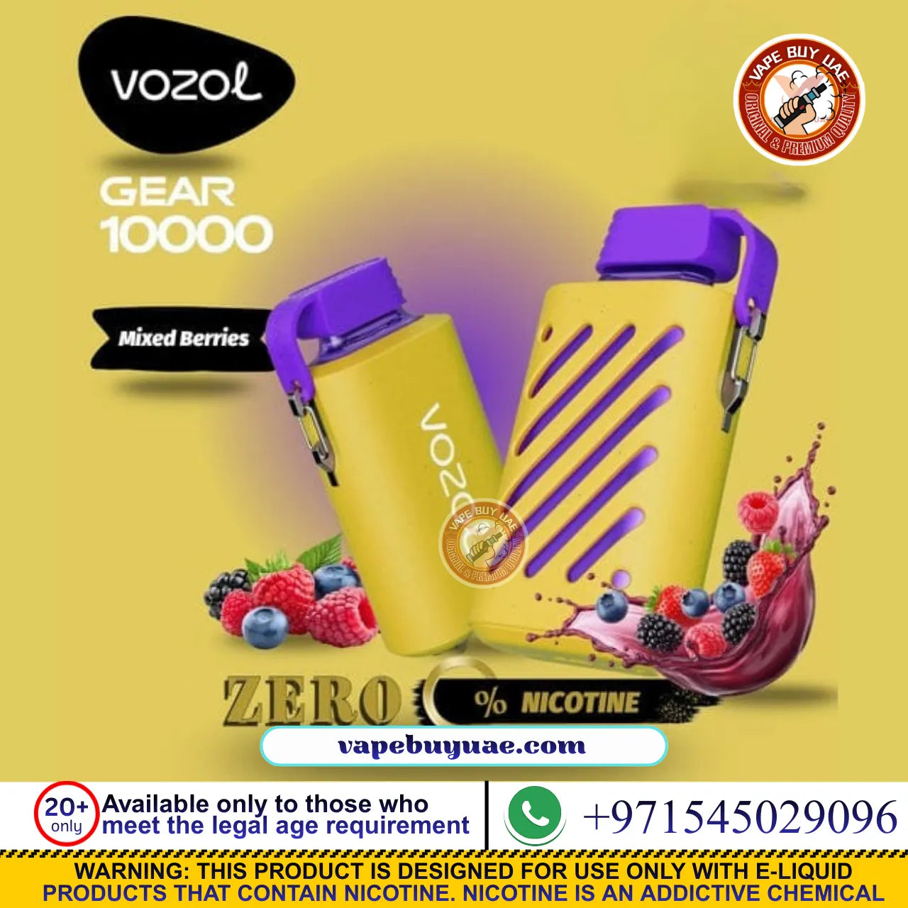 Buy VOZOL Gear 10000 Puffs 0mg Vape in Dubai