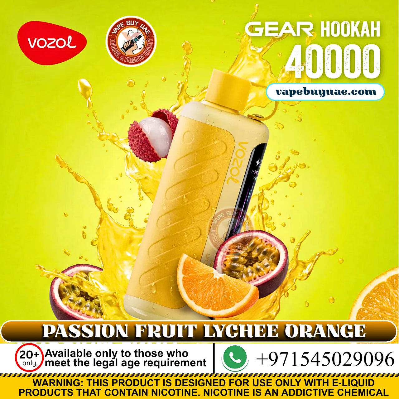 Vozol Gear Hookah 40k puffs Rechargeable Disposable