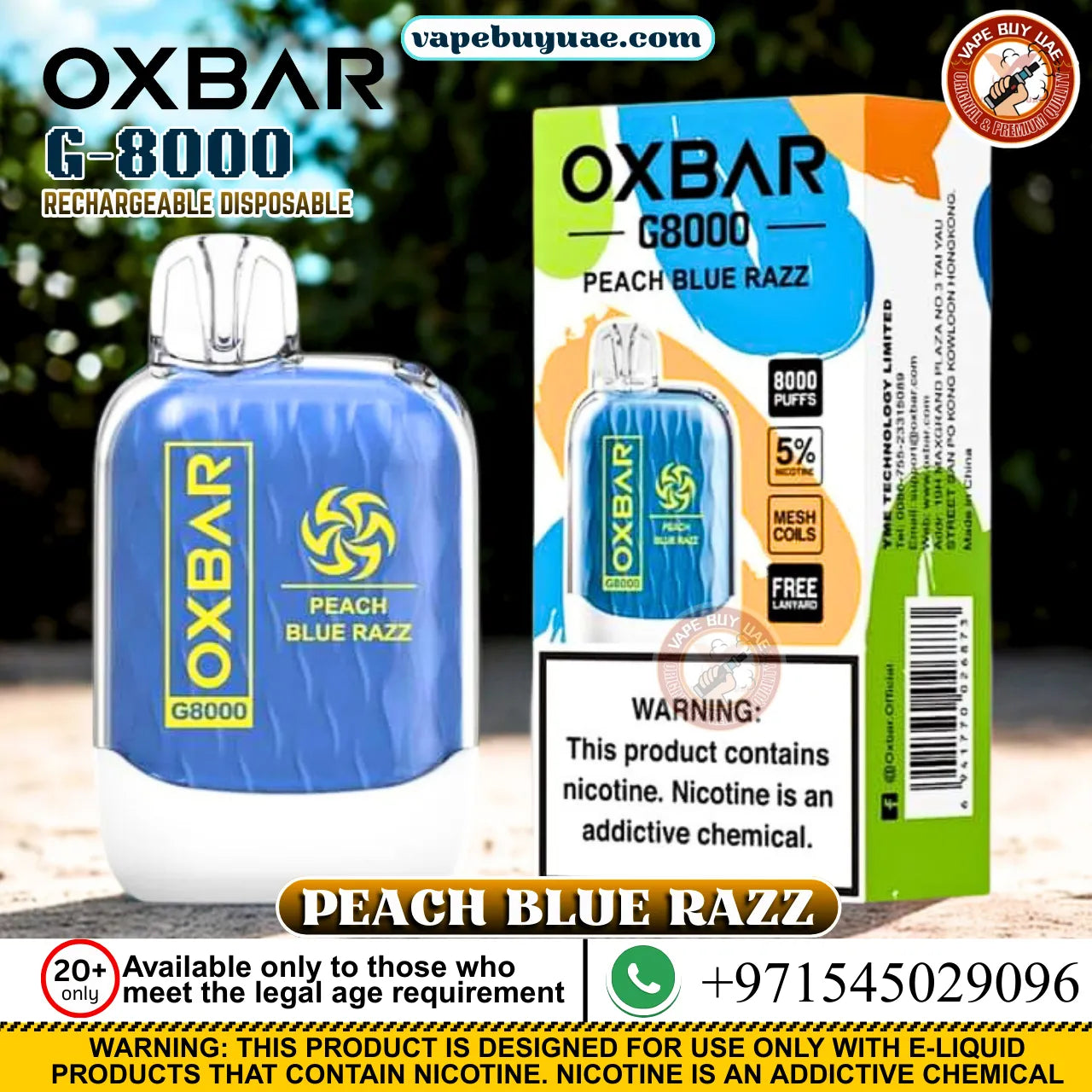 Oxbar G8000 puffs Rechargeable Disposable