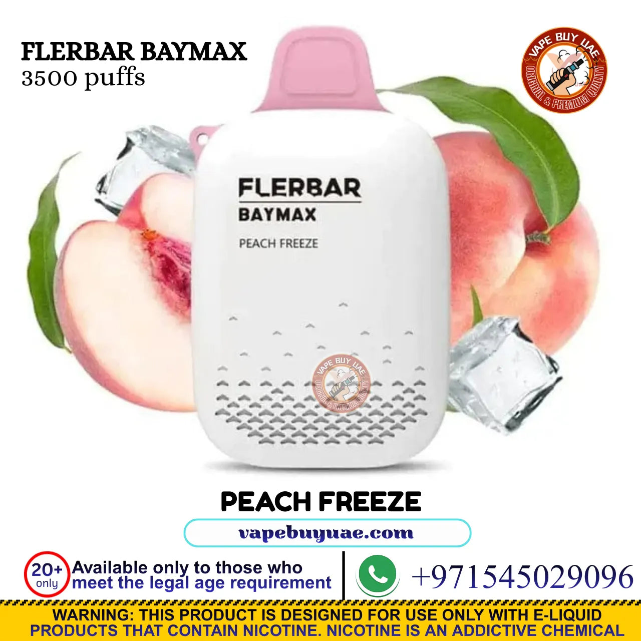 FLERBAR BAYMAX 3500 Puffs 0% Disposable Vape | Buy Vape in Dubai