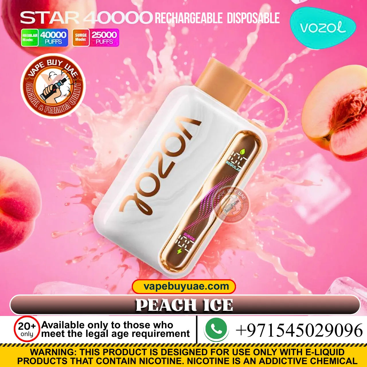 Vozol Star 40K Puffs Rechargeable Disposable Vape