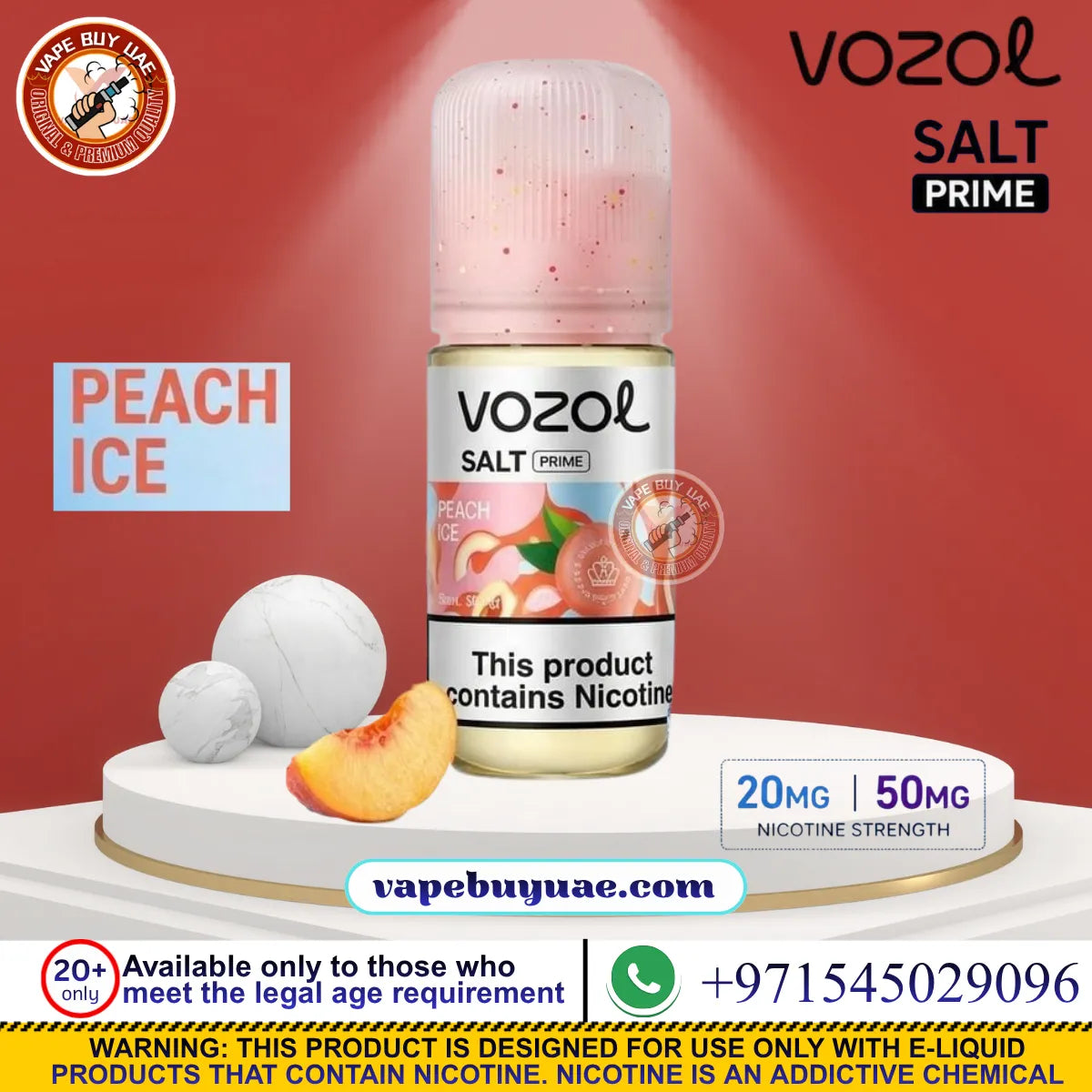 Buy VOZOL Salt Prime nic salt e-liquid in 20mg or 50mg. Choose fruit, berry, mint, and ice flavours online in the UAE