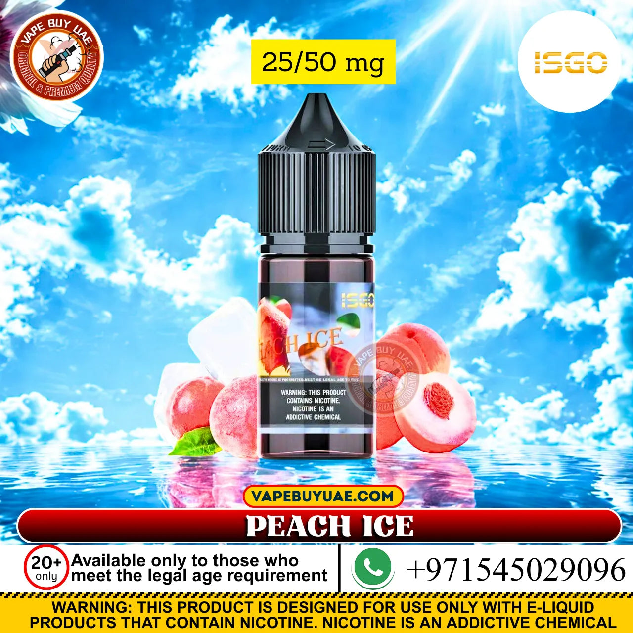 ISGO salt nic vape juice offering smooth throat hit and long-lasting flavor