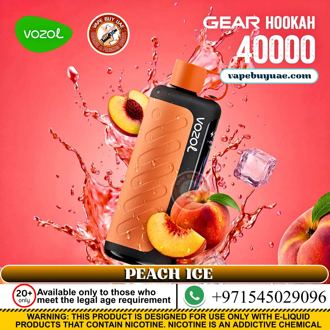 Vozol Gear Hookah 40k puffs Rechargeable Disposable