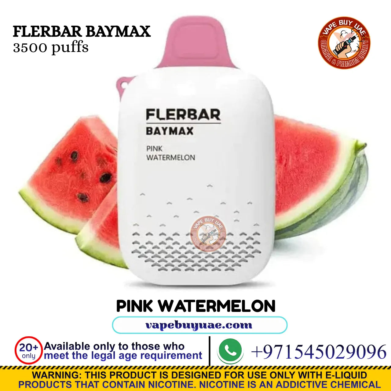 FLERBAR BAYMAX 3500 Puffs 0% Disposable Vape | Buy Vape in Dubai