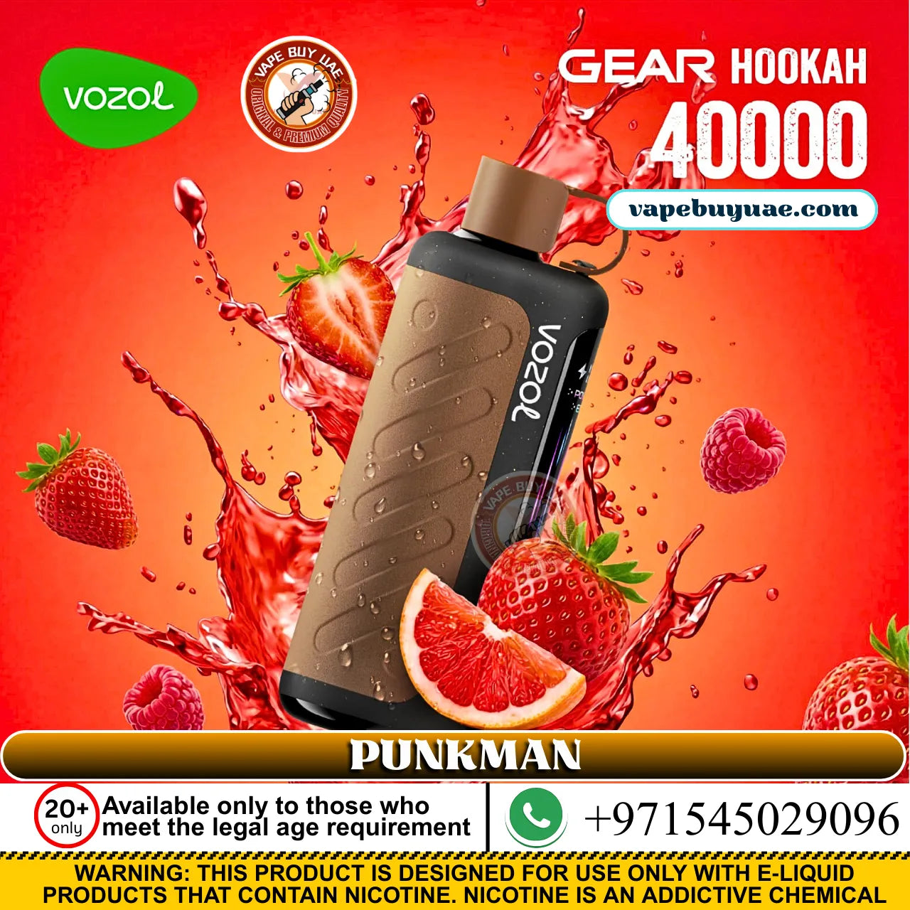 Vozol Gear Hookah 40k puffs Rechargeable Disposable