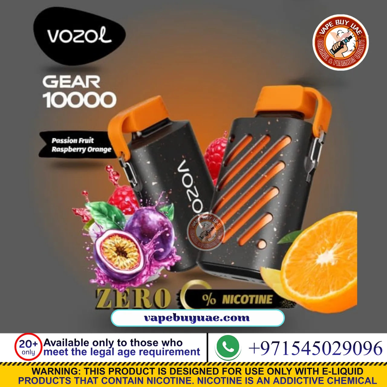 Buy VOZOL Gear 10000 Puffs 0mg Vape in Dubai