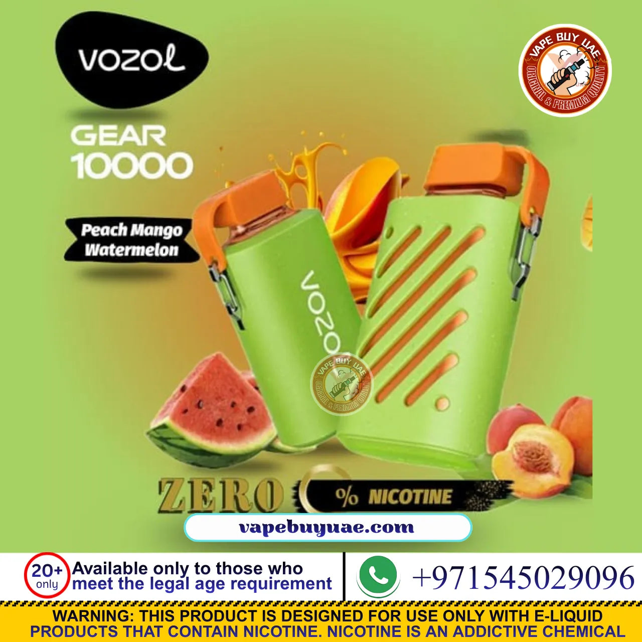 Buy VOZOL Gear 10000 Puffs 0mg Vape in Dubai