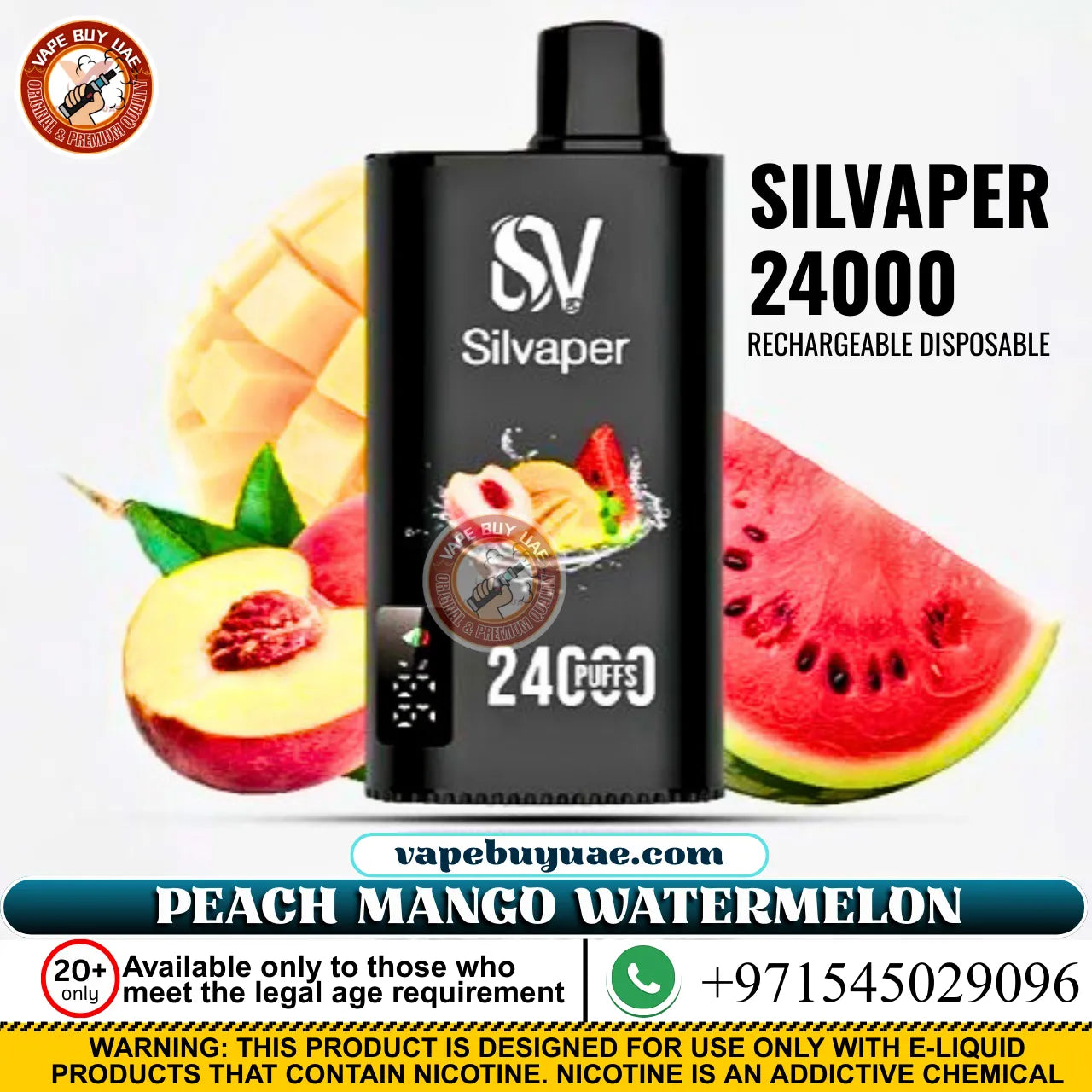 Silvaper 24000 puffs kiwi guava passion fruit disposable vape Dubai