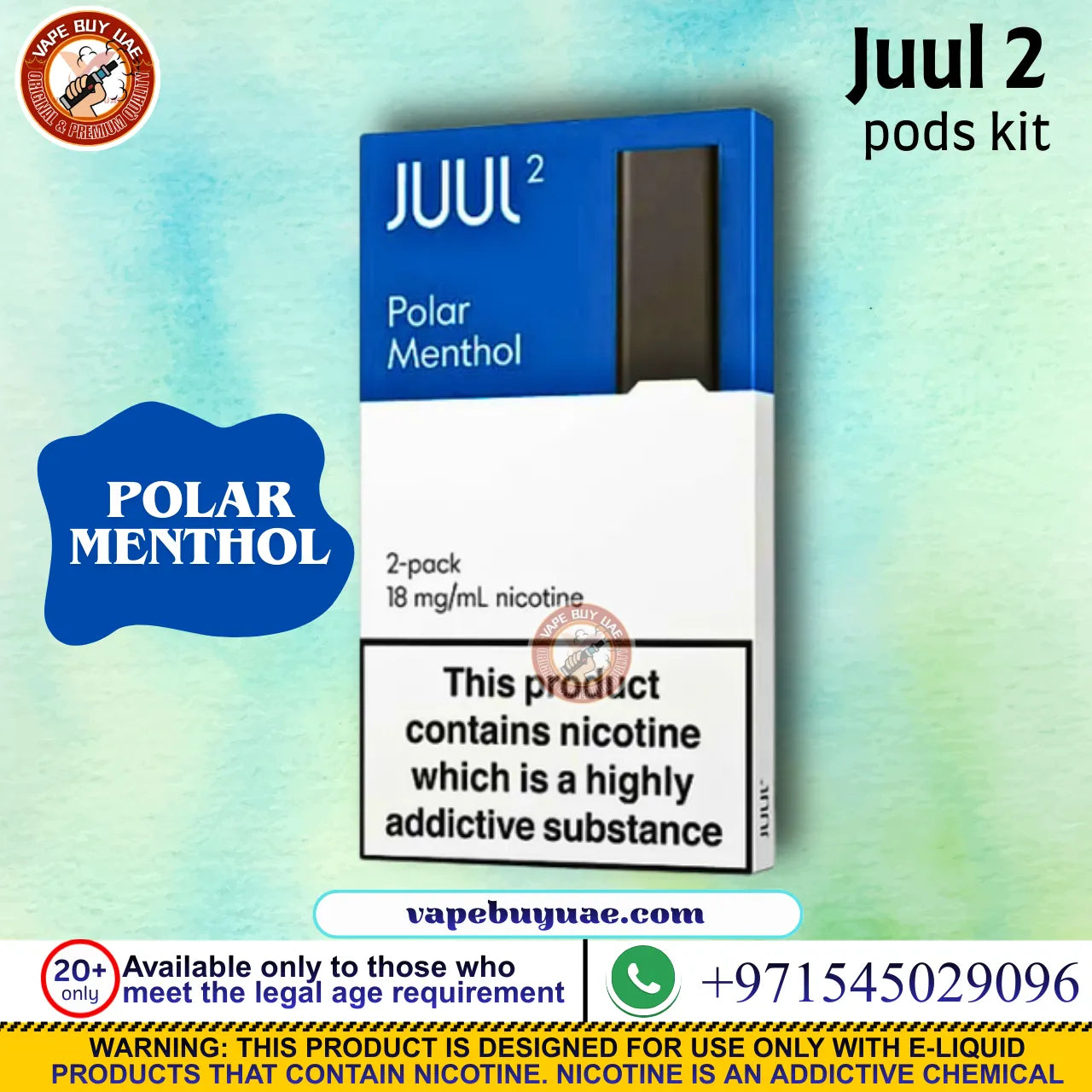 Juul 2 pods 18MG nicotine pod vape kit available in UAE