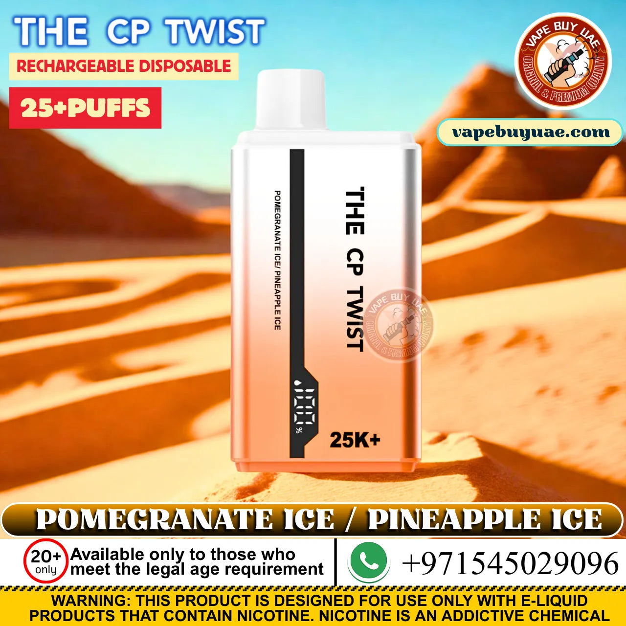 Crystal The CP Twist 25+puffs Rechargeable Disposable
