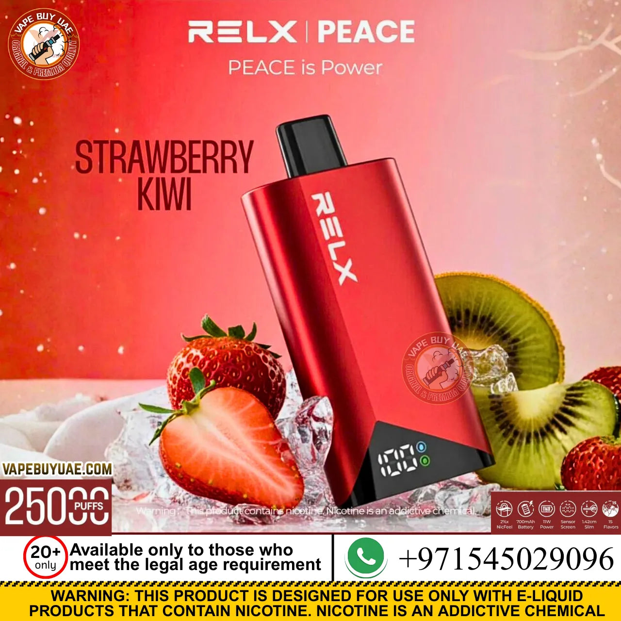 RELX PEACE 25,000 Puffs Rechargeable Disposable Vape