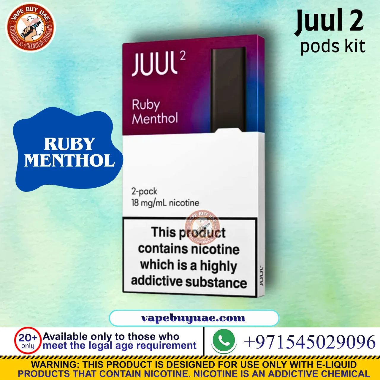 Juul 2 pods 18MG nicotine pod vape kit available in UAE