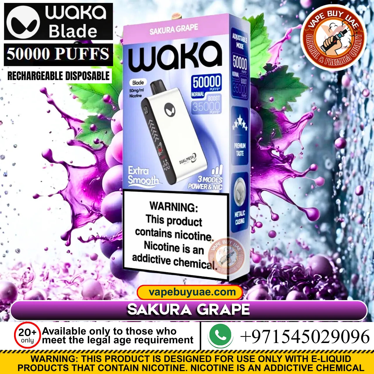 Sakura grape vape flavor with floral cherry blossom notes and sweet grapes