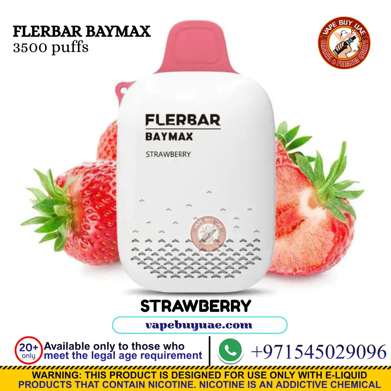 FLERBAR BAYMAX 3500 Puffs 0% Disposable Vape | Buy Vape in Dubai