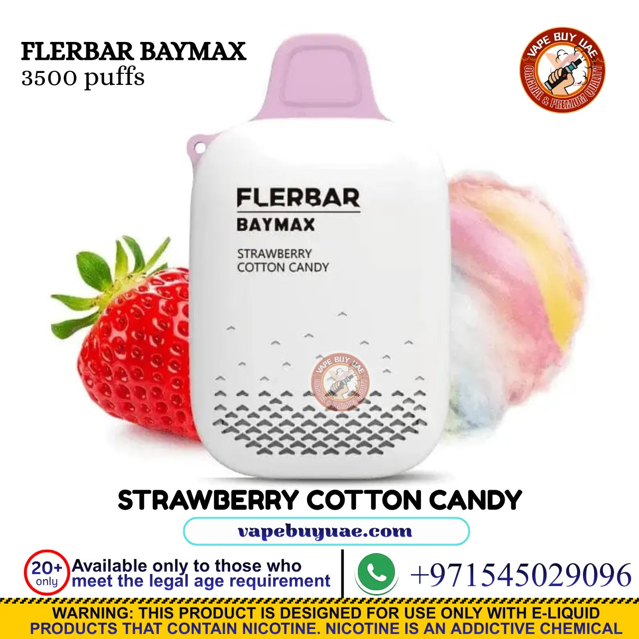 FLERBAR BAYMAX 3500 Puffs 0% Disposable Vape | Buy Vape in Dubai