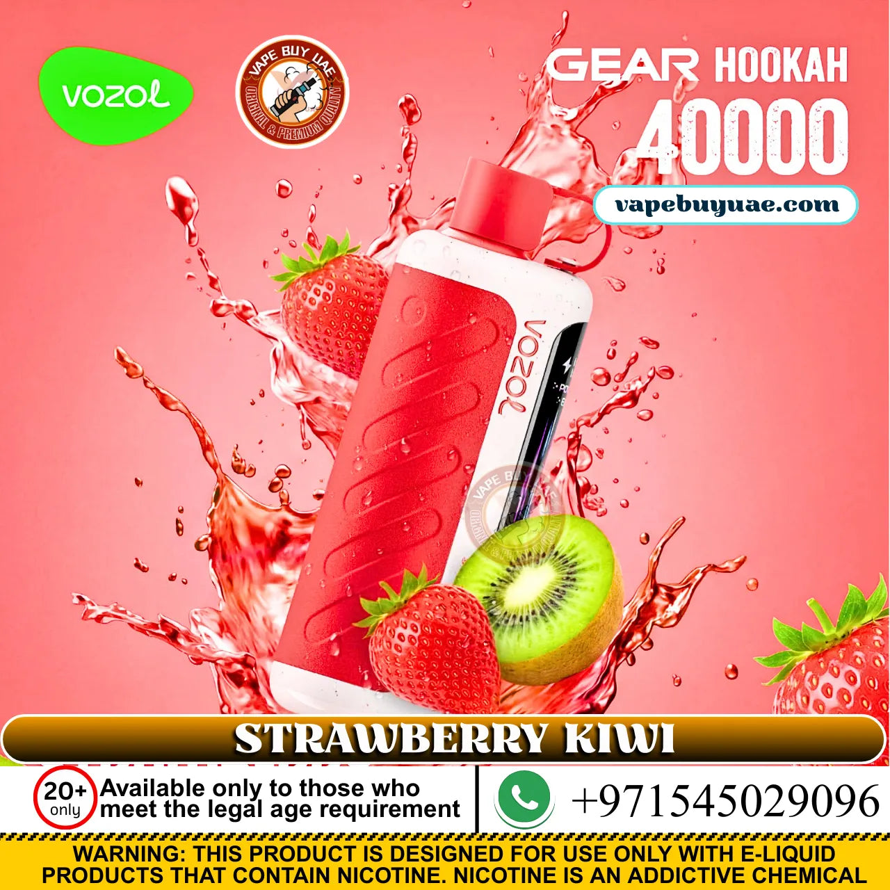 Vozol Gear Hookah 40k puffs Rechargeable Disposable