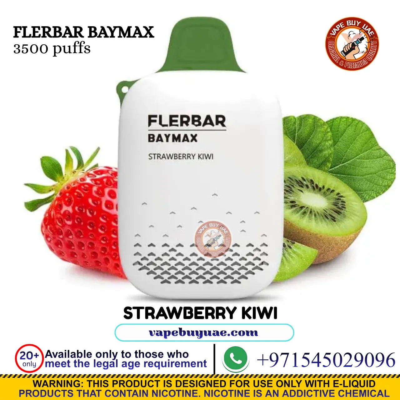 FLERBAR BAYMAX 3500 Puffs 0% Disposable Vape | Buy Vape in Dubai