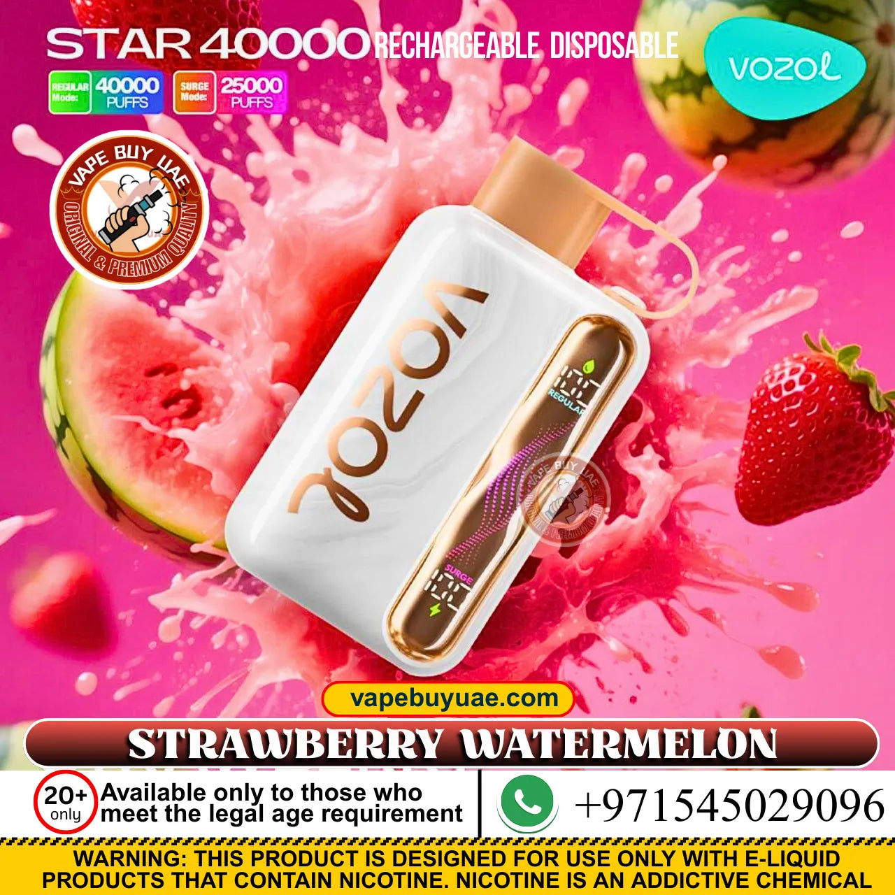 Vozol Star 40K Puffs Rechargeable Disposable Vape