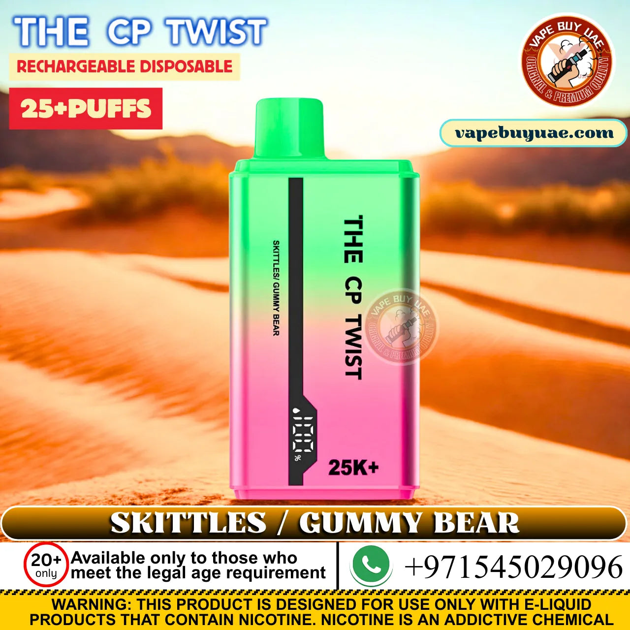 Crystal The CP Twist 25+puffs Rechargeable Disposable