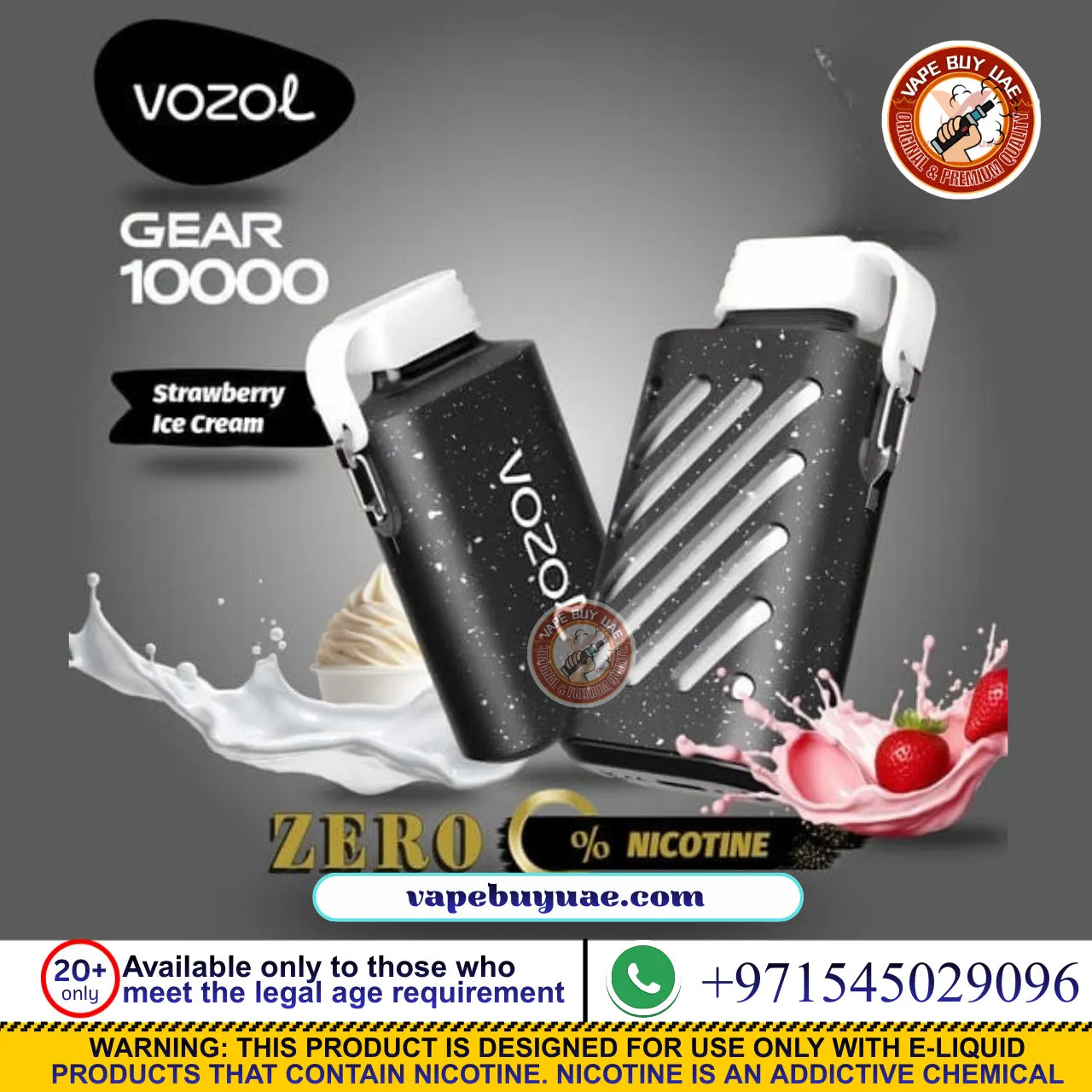 VOZOL Gear 10000 Puffs 0% Nicotine vape In Dubai UAE