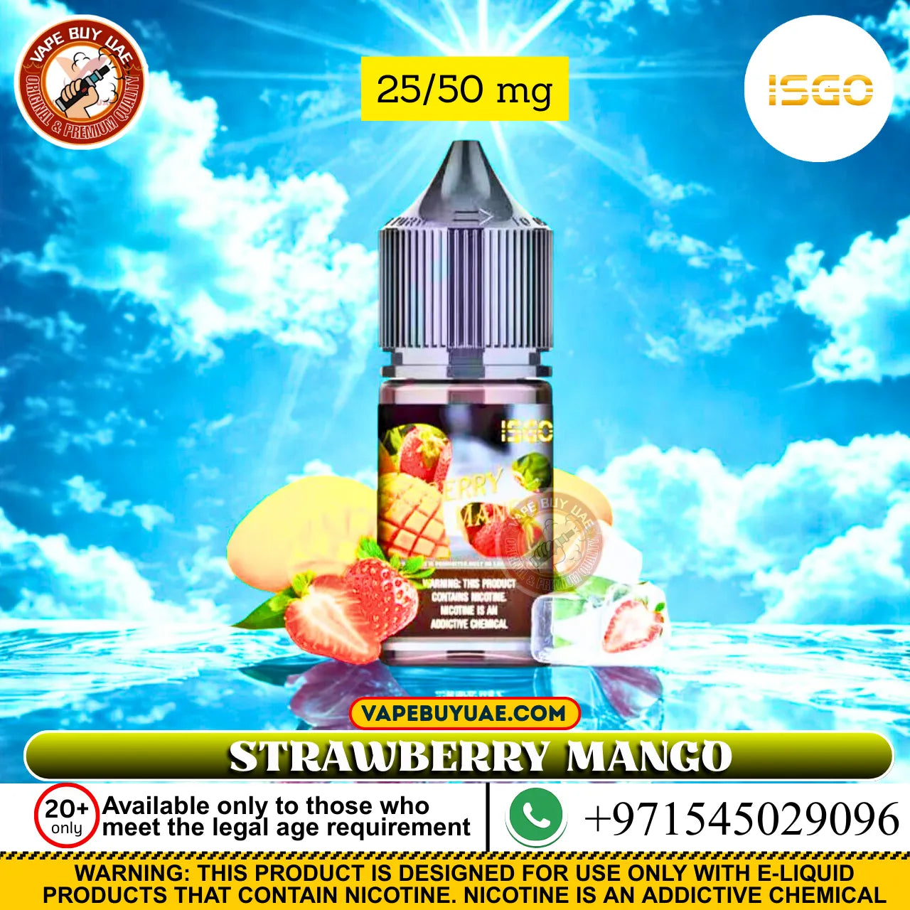 ISGO E-Liquid 120ml 3mg designed for pod systems and daily vaping