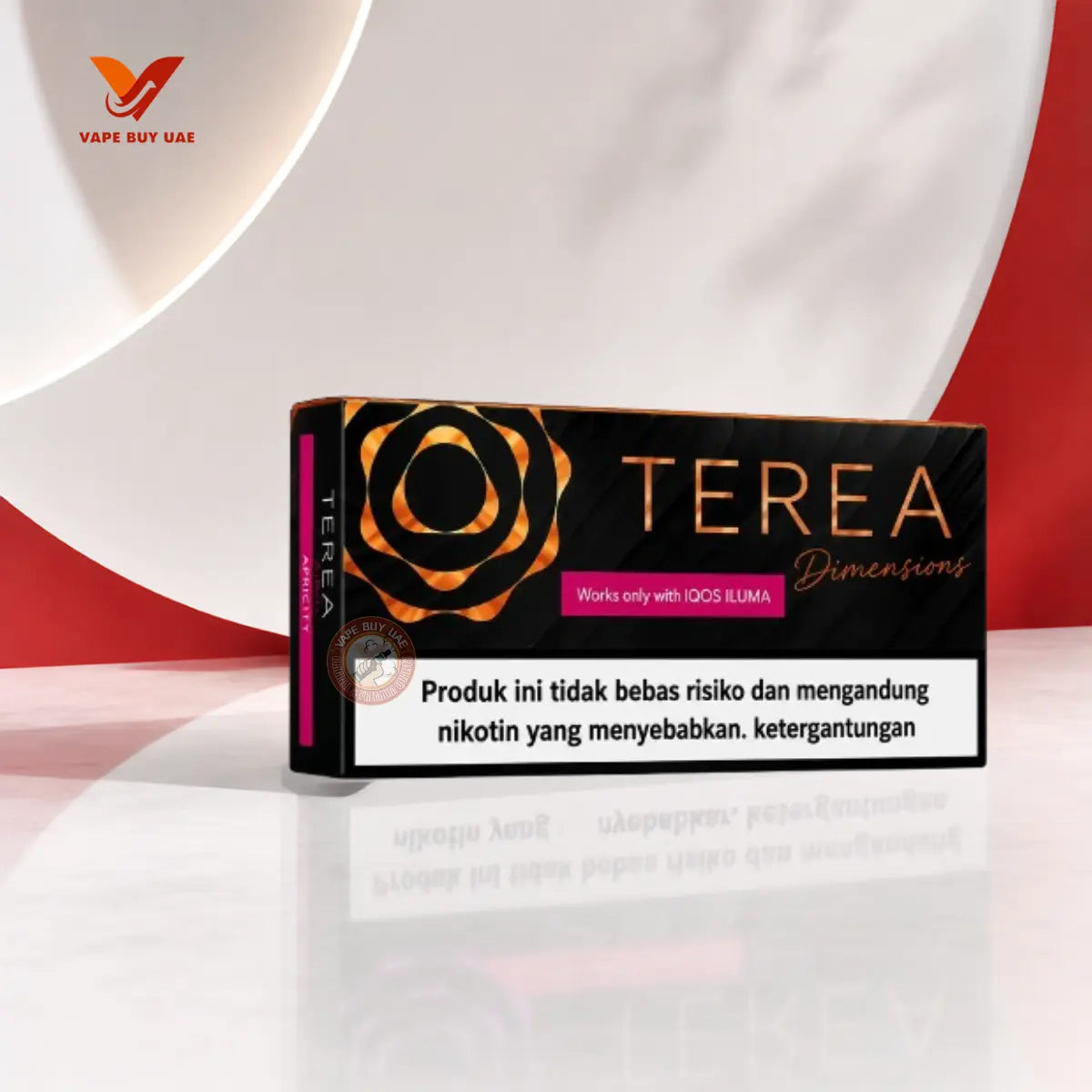 TEREA Dimensions Apricity Indonesia heated tobacco pack for compatible IQOS ILUMA devices