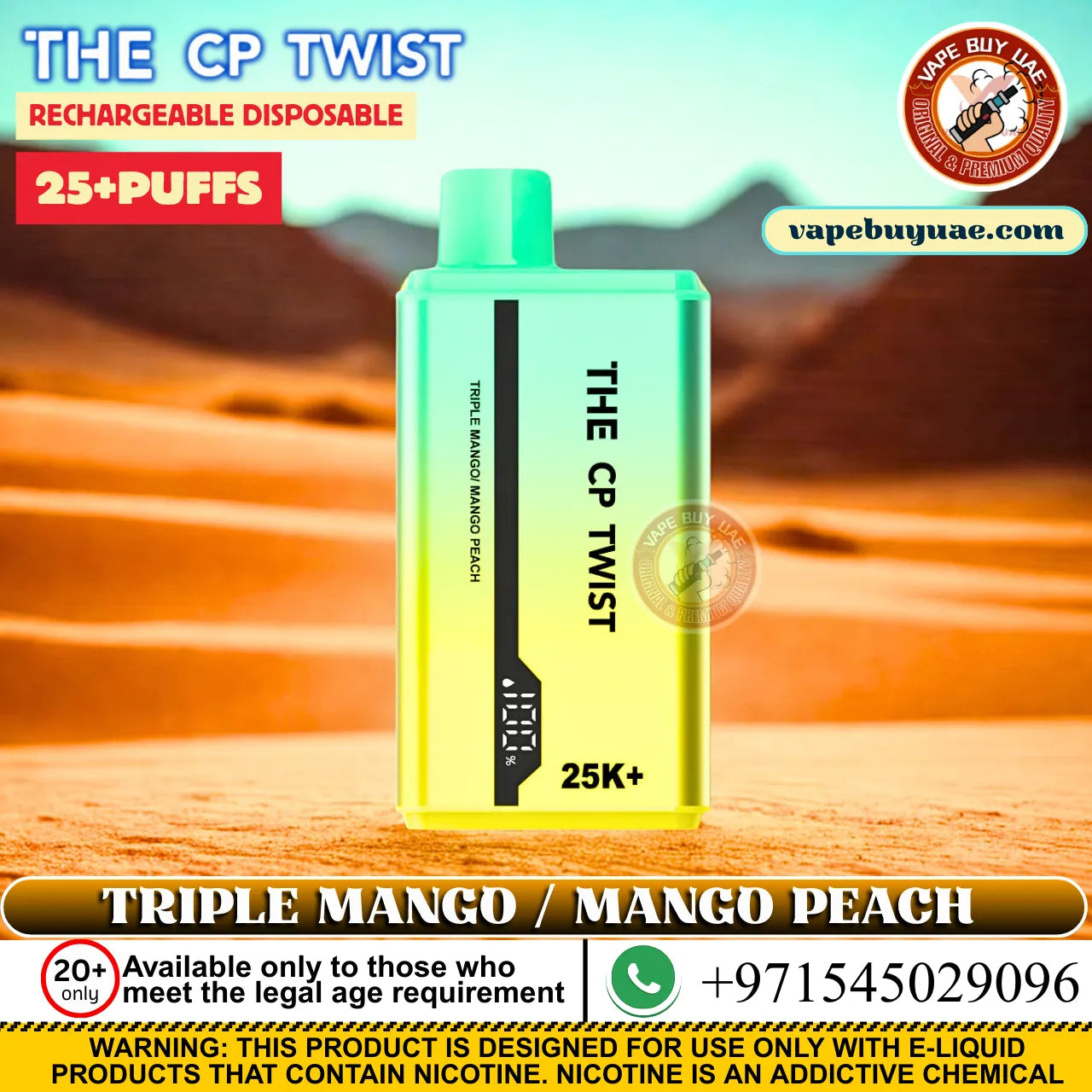 Crystal The CP Twist 25+puffs Rechargeable Disposable