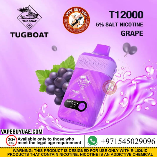 Tugboat T-12000 Rechargeable Disposable Vape 5% Nicotine