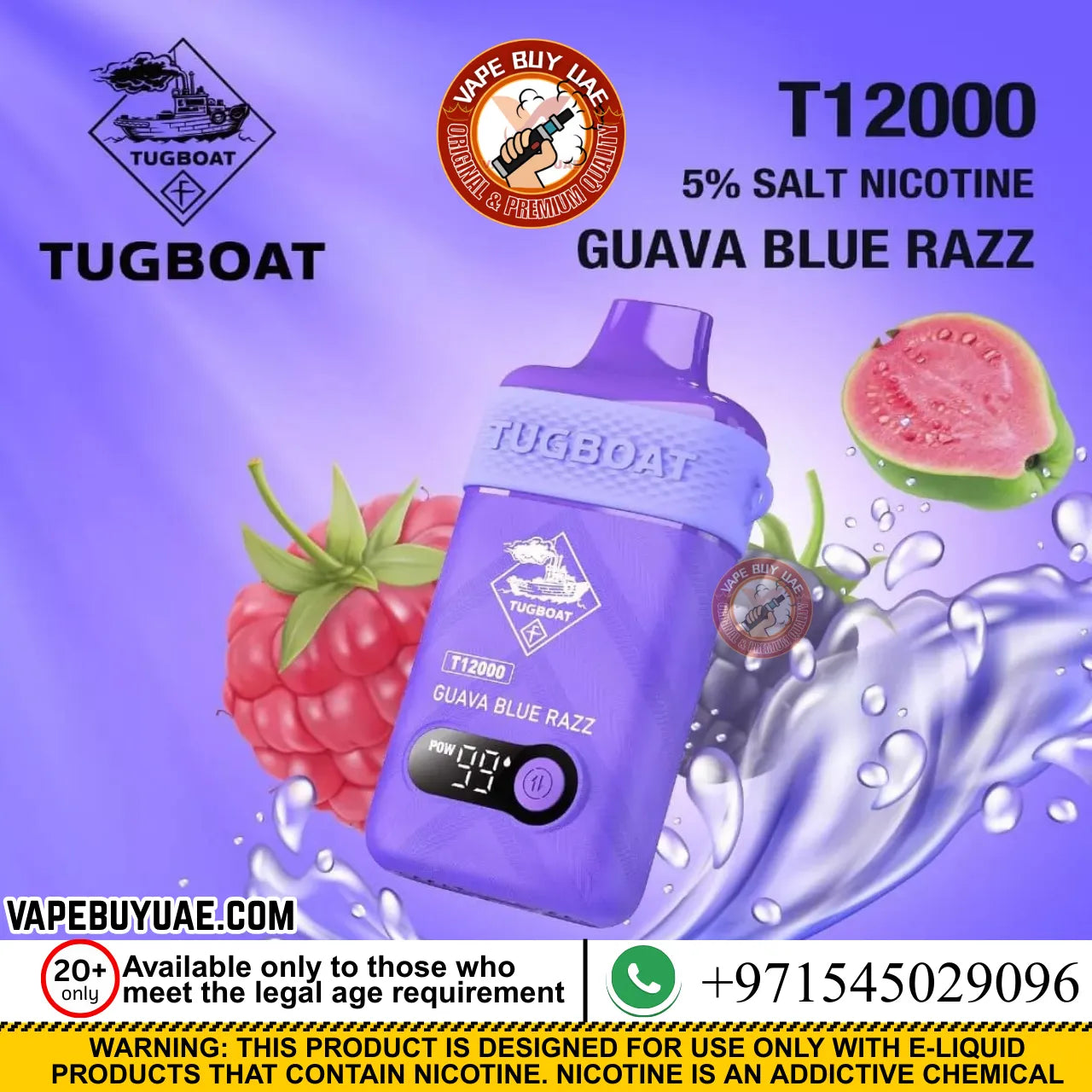 Tugboat T-12000 Rechargeable Disposable Vape 5% Nicotine