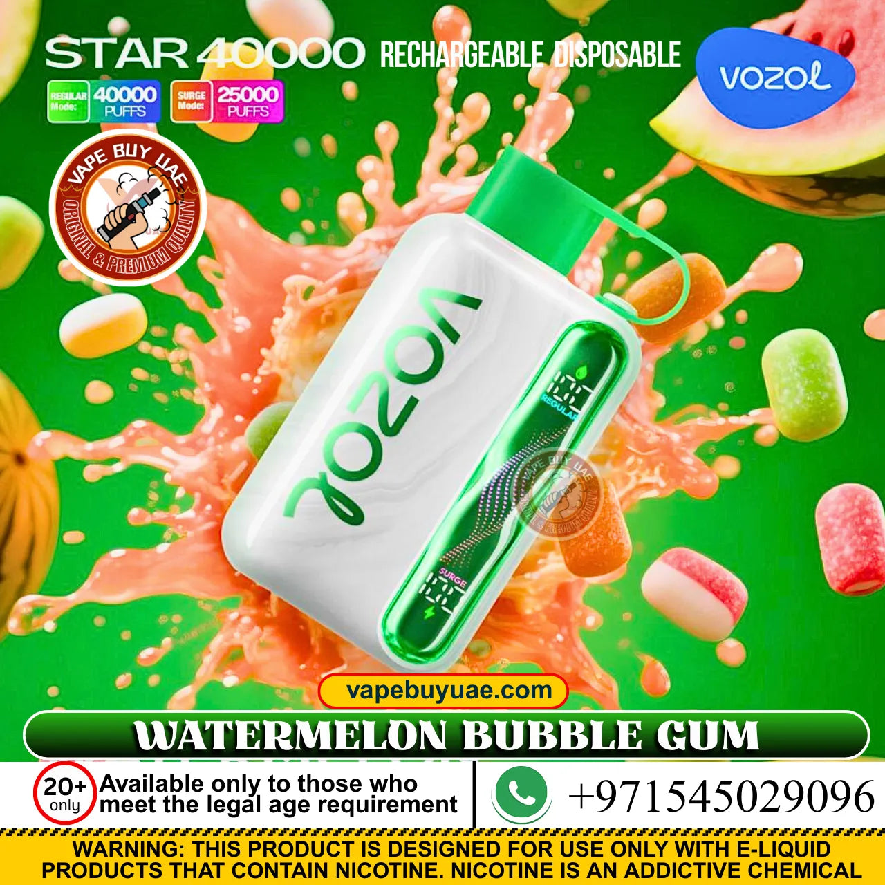 Vozol Star 40K Puffs Rechargeable Disposable Vape