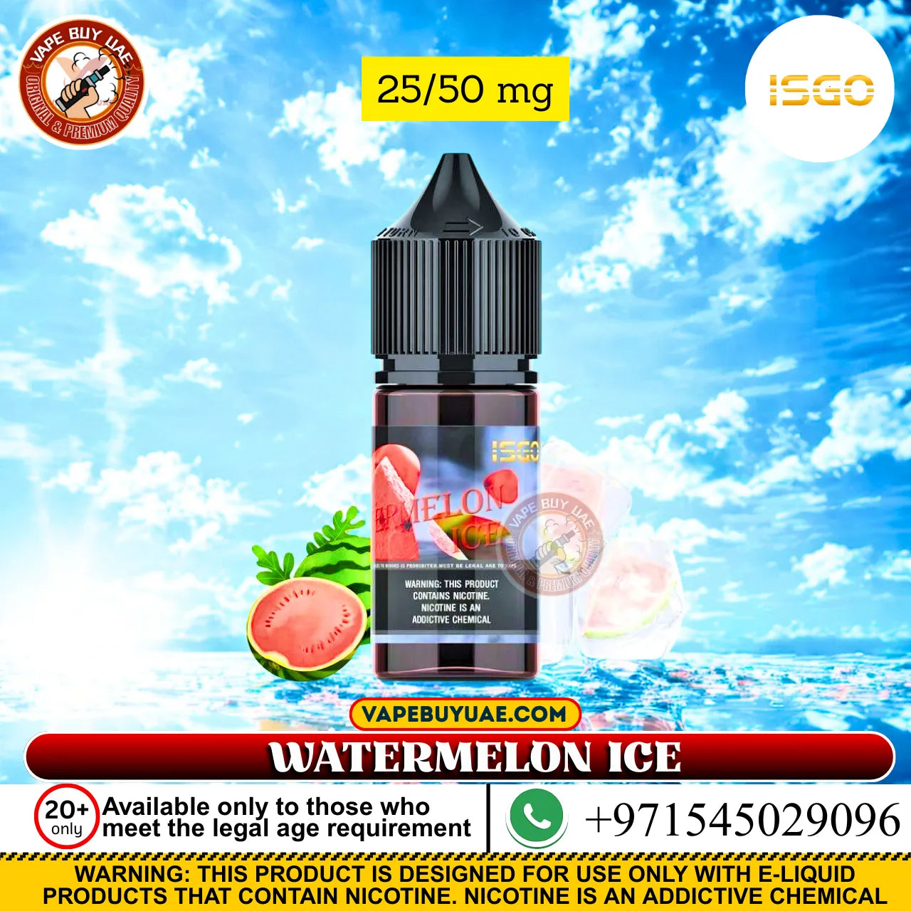 ISGO E-Liquid 120ml 3mg designed for pod systems and daily vaping