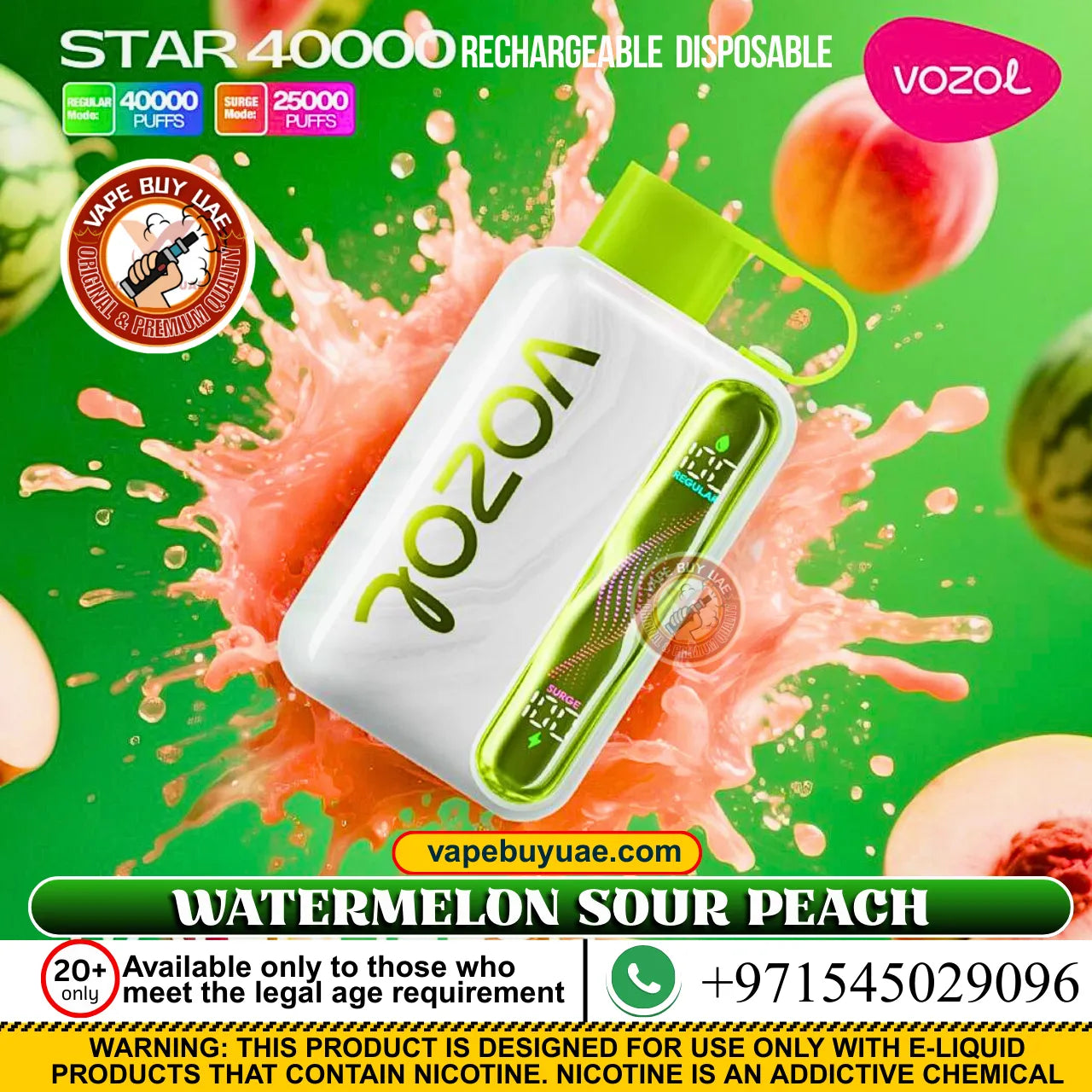 Vozol Star 40K Puffs Rechargeable Disposable Vape