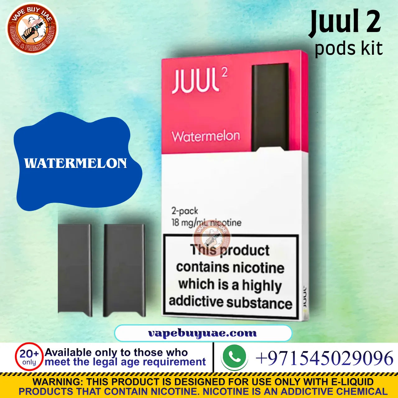 Juul 2 pods 18MG nicotine pod vape kit available in UAE