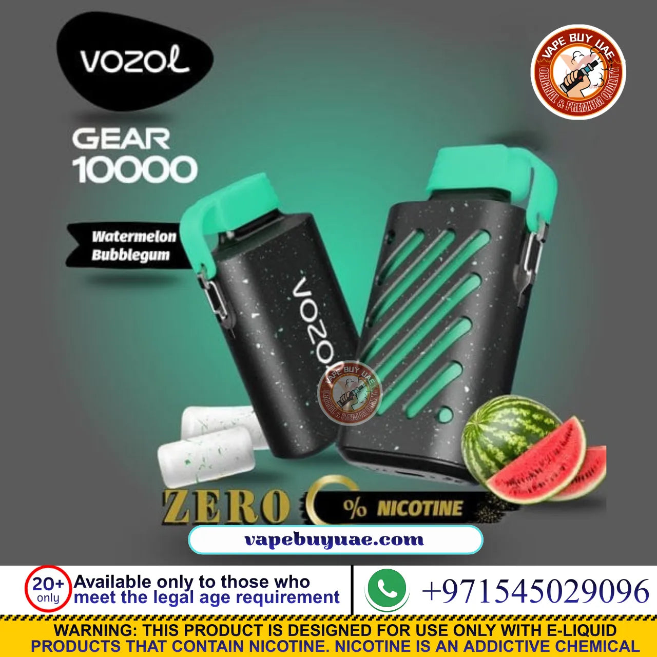 VOZOL Gear 10000 Puffs 0% Nicotine vape In Dubai UAE