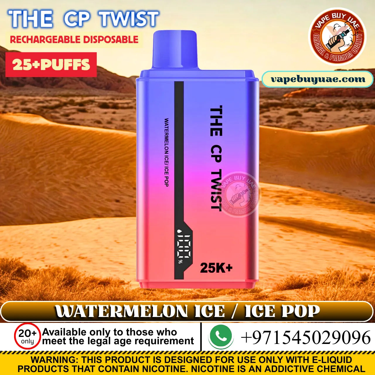 Crystal The CP Twist 25+puffs Rechargeable Disposable