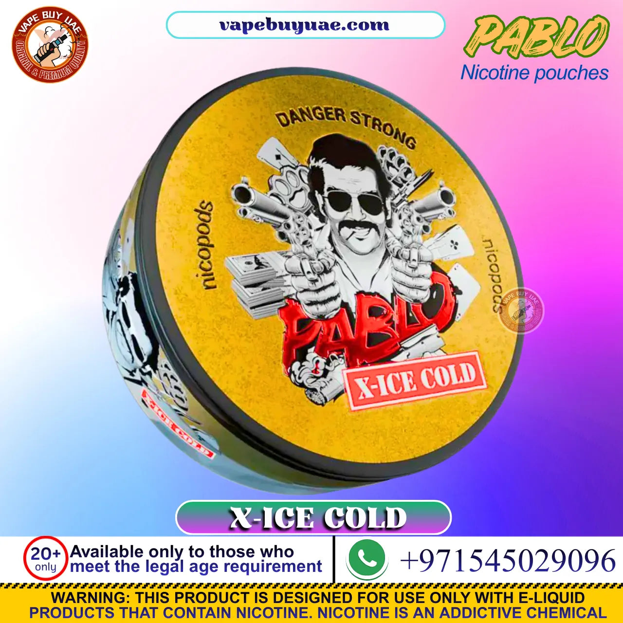 strongest nicotine pouches Dubai Pablo Ice Cold UAE