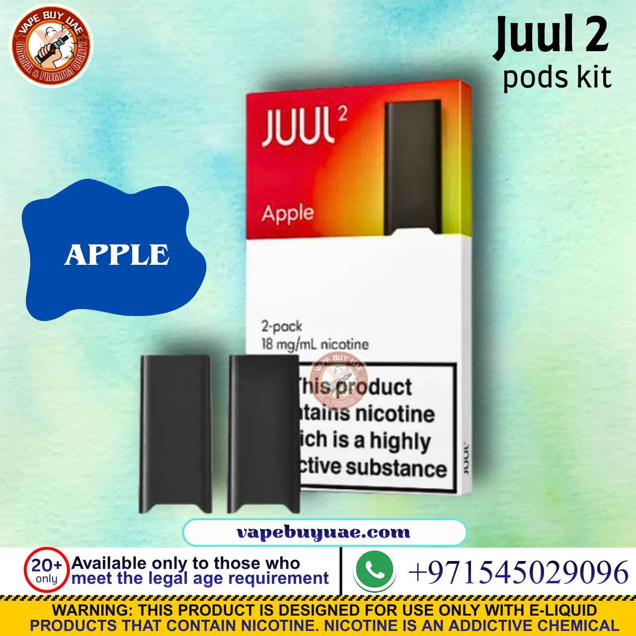 Juul 2 pods 18MG nicotine pod vape kit available in UAE