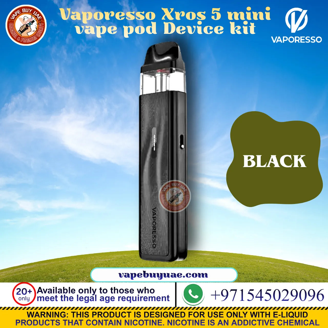 Buy Vaporesso XROS 5 Mini vape pod device kit in Dubai from vape shop UAE