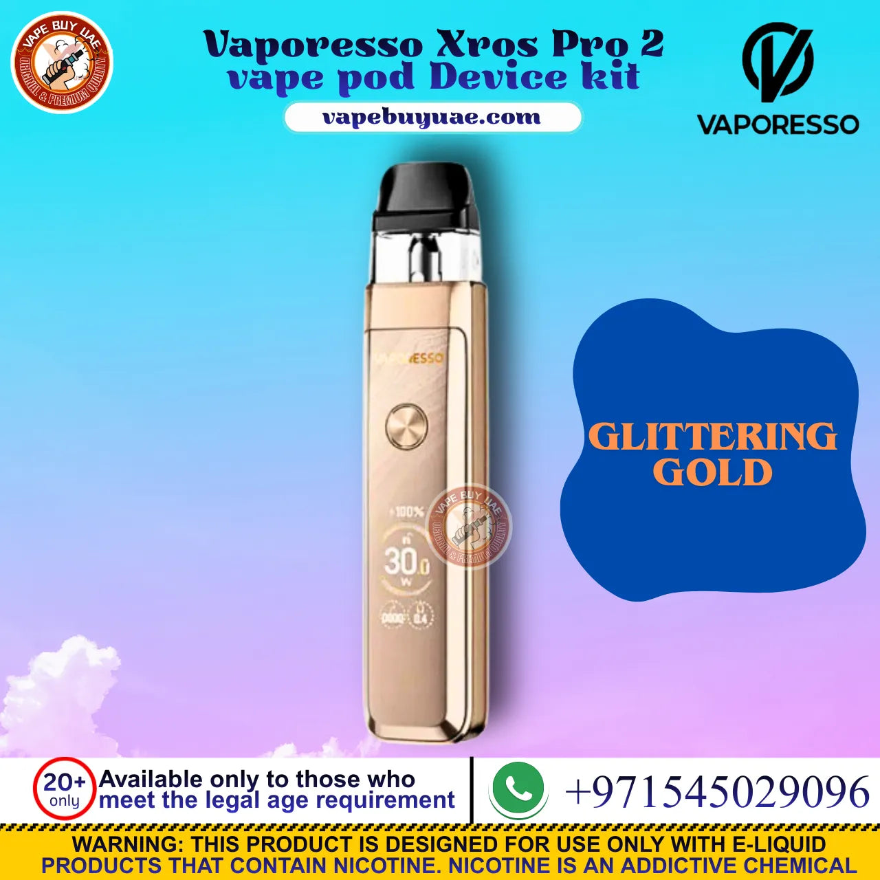 Vaporesso Xros Pro 2 long-lasting battery vape Dubai