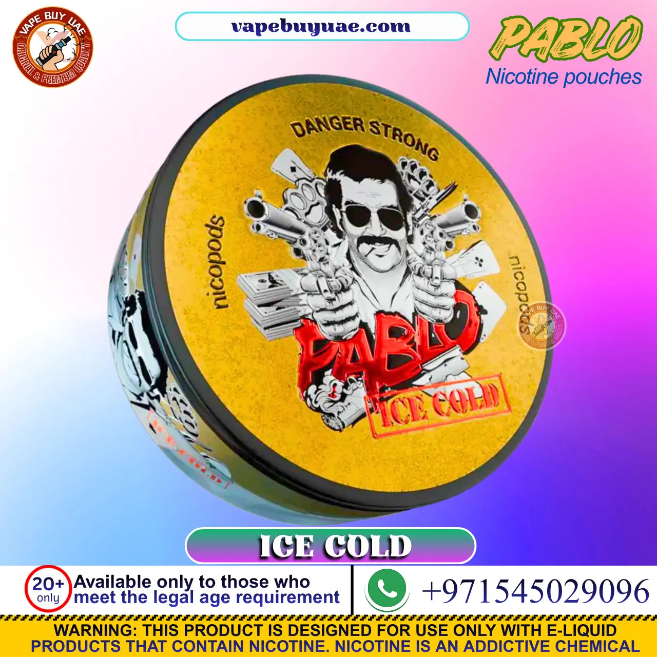 strongest nicotine pouches Dubai Pablo Ice Cold UAE