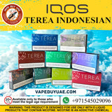 IQOS Terea Indonesia heated tobacco flavors for IQOS ILUMA including Purple Wave, Green, Bronze, Blue, and other variants available at Vape Buy UAE