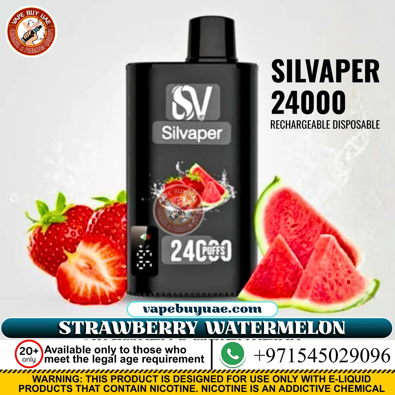 Silvaper 24K puff disposable vape for heavy users Dubai