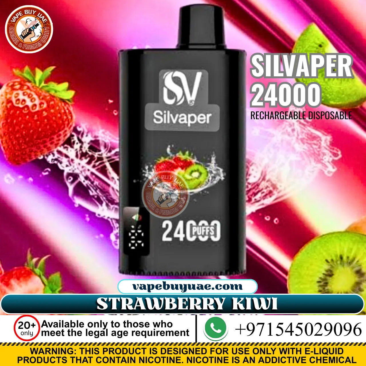 Silvaper 24000 puffs kiwi guava passion fruit disposable vape Dubai