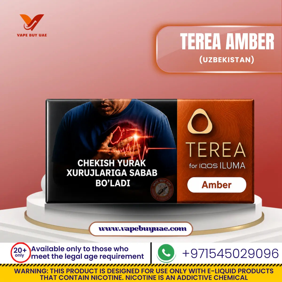 Buy TEREA Amber Uzbekistan Heets Online - IQOS ILUMA UAE | Vape Buy UAE