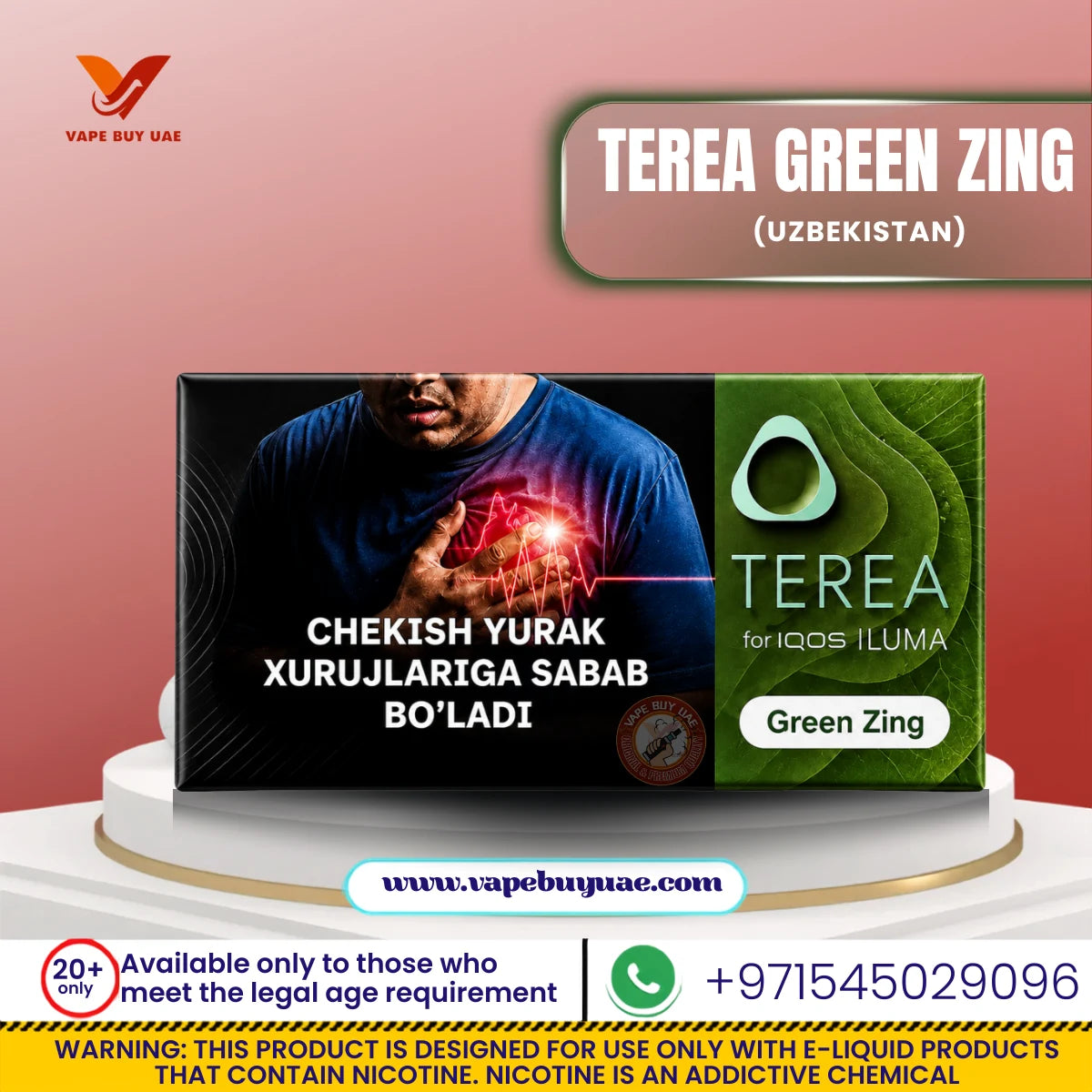 Buy TEREA Green Zing Uzbekistan Heets Online - IQOS ILUMA UAE | Vape Buy UAE